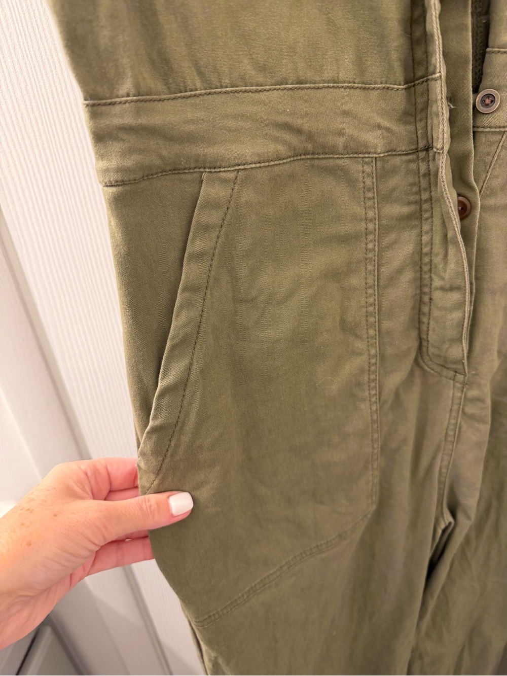 Altar'd State Olive Green Short-Sleeve Utility Jumpsuit - Picture 3 of 7